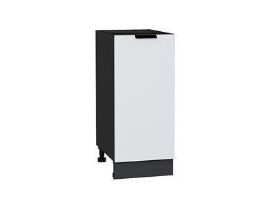 Шкаф нижний с 1-ой дверцей Евро Graphite, Белый, 350 В*Ш*Г 816*350*478, фасад МДФ  Белый, корпус  Graphite ms2510VVT_65365