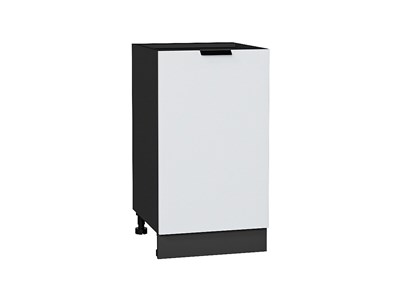 Шкаф нижний с 1-ой дверцей Евро Graphite, Белый, 450 В*Ш*Г 816*450*478, фасад МДФ  Белый, корпус  Graphite ms2510VVT_59091