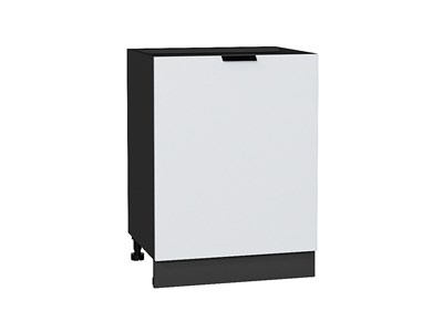 Шкаф нижний с 1-ой дверцей Евро Graphite, Белый, 600 В*Ш*Г 816*600*478, фасад МДФ  Белый, корпус  Graphite ms2510VVT_59093