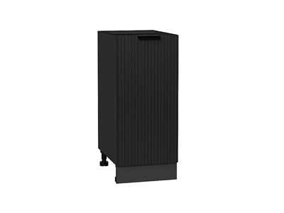Шкаф нижний с 1-ой дверцей Евро Лайн Graphite, Антрацит, 350 В*Ш*Г 816*350*478, фасад МДФ  Антрацит, корпус  Graphite ms2510VVT_65380