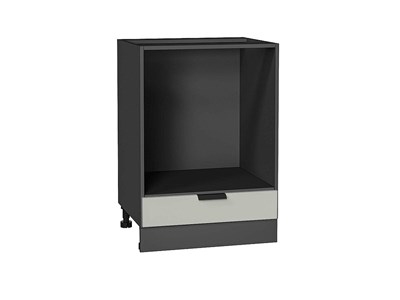Шкаф нижний под духовку Евро Graphite, Агат, 600 В*Ш*Г 816*600*474, фасад МДФ  Агат, корпус  Graphite ms2510VVT_58982