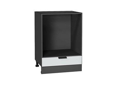 Шкаф нижний под духовку Евро Graphite, Белый, 600 В*Ш*Г 816*600*474, фасад МДФ  Белый, корпус  Graphite ms2510VVT_58977