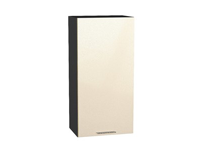 Шкаф верхний с 1-ой дверцей Валерия-М Graphite, Бежевый металлик, 920, 450 В*Ш*Г 920*450*318, фасад МДФ  Бежевый металлик, корпус  Graphite ms2510VVT_51318