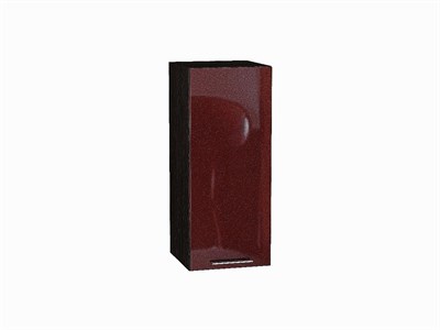 Шкаф верхний с 1-ой дверцей Валерия-М Graphite, Гранатовый металлик, 350 В*Ш*Г 716*350*318, фасад МДФ  Гранатовый металлик, корпус  Graphite ms2510VVT_66380