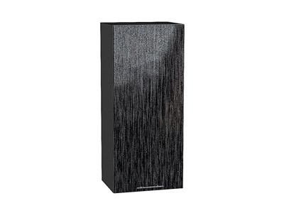 Шкаф верхний с 1-ой дверцей Валерия-М Graphite, Черный металлик дождь, 920, 400 В*Ш*Г 920*400*318, фасад МДФ  Черный металлик дождь, корпус  Graphite ms2510VVT_40108