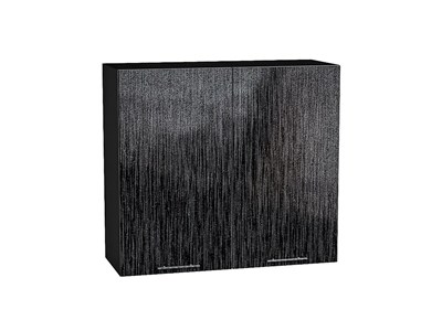 Шкаф верхний с 2-мя дверцами Валерия-М Graphite, Черный металлик дождь, 720, 800 В*Ш*Г 716*800*318, фасад МДФ  Черный металлик дождь, корпус  Graphite ms2510VVT_37889