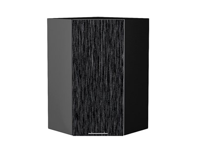 Шкаф верхний угловой Валерия-М Graphite, Черный металлик дождь, 920 В*Ш*Г 920*600*600, фасад МДФ  Черный металлик дождь, корпус  Graphite ms2510VVT_40541