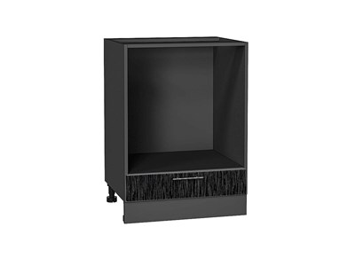 Шкаф нижний под духовку Валерия-М Graphite, Черный металлик дождь, 600 В*Ш*Г 816*600*474, фасад МДФ  Черный металлик дождь, корпус  Graphite ms2510VVT_38634