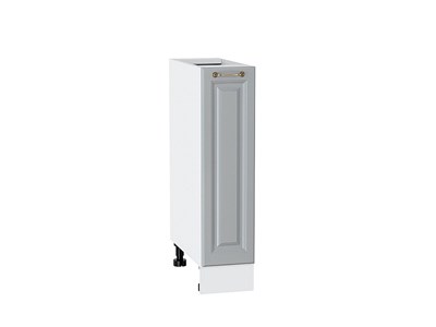 Шкаф нижний с 1-ой дверцей Ницца Белый, Графит, 200 В*Ш*Г 816*200*478, фасад МДФ  Графит, корпус  Белый ms2510VVT_66338