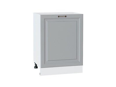 Шкаф нижний с 1-ой дверцей Ницца Белый, Графит, 600 В*Ш*Г 816*600*478, фасад МДФ  Графит, корпус  Белый ms2510VVT_54903