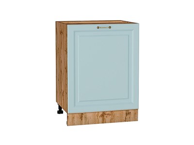 Шкаф нижний с 1-ой дверцей Ницца Дуб Вотан, Голубой, 600 В*Ш*Г 816*600*478, фасад МДФ  Голубой, корпус  Дуб Вотан ms2510VVT_64440