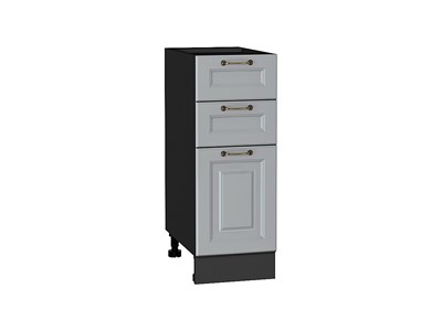 Шкаф нижний с 3-мя ящиками Ницца Graphite, Графит, 300 В*Ш*Г 816*300*478, фасад МДФ  Графит, корпус  Graphite ms2510VVT_54985