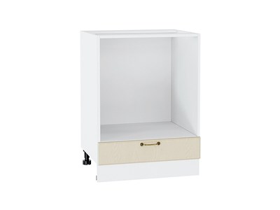 Шкаф нижний под духовку Ницца Белый, Дуб крем, 600 В*Ш*Г 816*600*474, фасад МДФ  Дуб крем, корпус  Белый ms2510VVT_44832