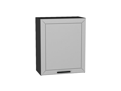 Шкаф верхний с 1-ой дверцей Глетчер Graphite, Гейнсборо Силк, 720, 600 В*Ш*Г 716*600*318, фасад МДФ  Гейнсборо Силк, корпус  Graphite ms2510VVT_43514