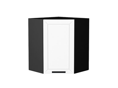 Шкаф верхний угловой Глетчер Graphite, Айленд Силк, 720 В*Ш*Г 716*600*600, фасад МДФ  Айленд Силк, корпус  Graphite ms2510VVT_55953