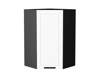 Шкаф верхний угловой Глетчер Graphite, Айленд Силк, 920 В*Ш*Г 920*600*600, фасад МДФ  Айленд Силк, корпус  Graphite ms2510VVT_55954