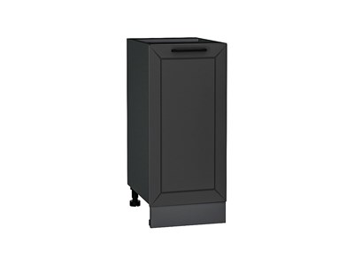 Шкаф нижний с 1-ой дверцей Глетчер Graphite, Маренго Силк, 350 В*Ш*Г 816*350*478, фасад МДФ  Маренго Силк, корпус  Graphite ms2510VVT_65362