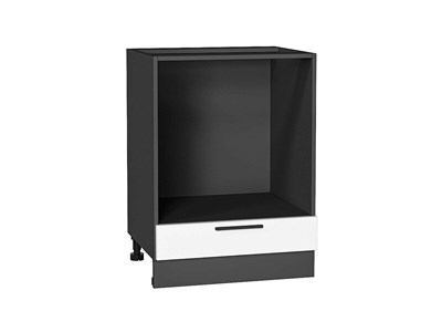 Шкаф нижний под духовку Глетчер Graphite, Айленд Силк, 600 В*Ш*Г 816*600*474, фасад МДФ  Айленд Силк, корпус  Graphite ms2510VVT_55964