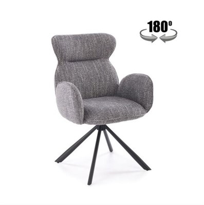 Стул кухонный Halmar K571 поворотный (серый/черный) ms2601SIGHAL_V-CH-K/571-KR-POPIELATY