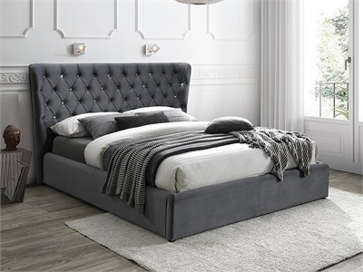 Кровать Signal CARVEN VELVET BLUVEL 14 (серый) 160/200 ms2601SIGHAL_CARVENV160SZ