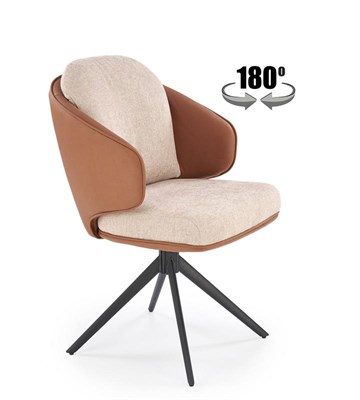 Стул кухонный Halmar K554 (коричневый/бежевый/черный) ms2601SIGHAL_V-CH-K/554-KR-BRAZOWY