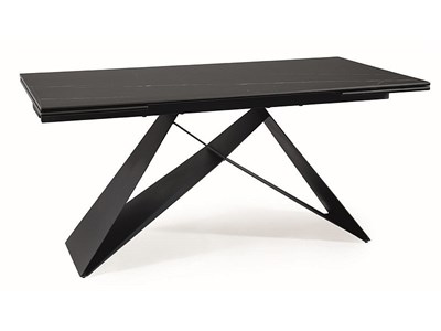 Стол обеденный Signal WESTIN Ceramic 160 раскладной (черный Sahara Noir/черный мат) ms2601SIGHAL_WESTINCCC160
