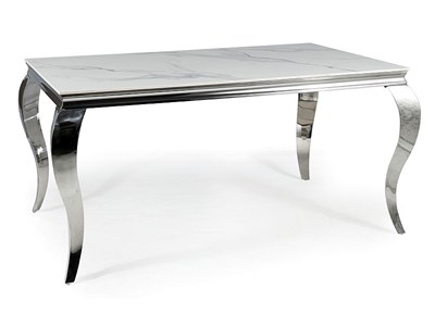 Стол обеденный Signal PRINCE Ceramic 180 (белый Calacatta/хром) ms2601SIGHAL_PRINCECBCH180