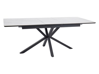 Стол обеденный Signal LOGAN Ceramic раскладной (белый/черный мат) ms2601SIGHAL_LOGANBC160