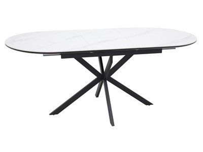 Стол обеденный Signal GASTON Ceramic 140 (белый/черный) ms2601SIGHAL_GASTONBC140