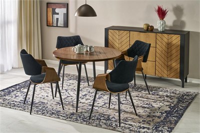 Стол обеденный Halmar BARRY 105 (орех/черный) ms2601SIGHAL_V-CH-BARRY-ST