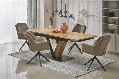 Стол обеденный Halmar FANIS 160 (натуральный/черный) ms2601SIGHAL_V-CH-FANIS-ST