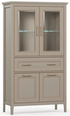 Шкаф-витрина с подсветкой Классик/Classic REG2W2D1S/170  Глиняный серый, Глиняный серый msk26brw_01406098423