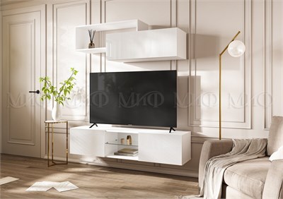 Гостиная Норд Вариант №3  Белый глянец холодный/Белый pn26mf_1526639796