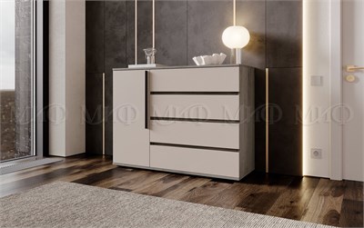 Комод 1 дверь 4 ящика Норд  Кашемир/Дуб Крафт Серый pn26mf_1723853279