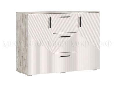Комод Сильвия 3 ящика 2 двери  Дуб Юкон/Кашемир pn26mf_675522639