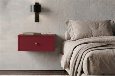Навесная прикроватная тумба ПАРМАа WKOM1S  ШxВxГ 500x200x350 Марсала BRW_0000139023000164154