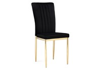 Стул на металлокаркасе Rek black / gold - комплект из 4 шт 15637-mwdvl