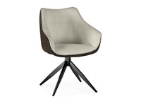 Стул на металлокаркасе Kansas brown / cream / black - комплект из 2 шт 15833-mwdvl