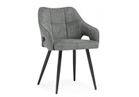 Стул на металлокаркасе Hera dark gray / black - комплект из 2 шт 15843-mwdvl