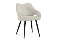 Стул на металлокаркасе Hera beige / black - комплект из 2 шт 15844-mwdvl
