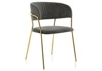 Стул на металлокаркасе Kamelia dark blue / gold - комплект из 4 шт 15320-mwdvl