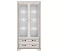 Шкаф-витрина Стилиус REG2W2S с подсветкой (Лиственница сибирская) BRWУТ-70005292-blBRWl