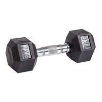 Гантель гексагональная обрезиненная PROFI-FIT  7 кг арт-gnanzfbcvpol-tmzspr
