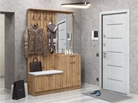 Прихожая  Стиль-02, каркас ЛДСП  Дуб Вотан, фасад ЛДСП  Wotan Oak 2S,  2090*1400*380 sppr5VVTtoAR59898