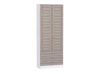 Шкаф двухстворчатый Стиль ШК-803 с ящиками Белый, Cappuccino Veralinga sppr5VVTtoAR59874