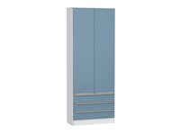 Шкаф двухстворчатый Стиль ШК-803 с ящиками Белый, Silky Blue sppr5VVTtoAR59868