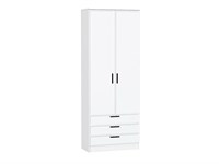 Шкаф двухстворчатый Стиль ШК-803 с ящиками Белый, White Silk, Фрейм sppr5VVTtoAR68720