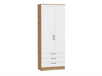 Шкаф двухстворчатый Стиль ШК-803 с ящиками Дуб Вотан, White Silkwood sppr5VVTtoAR74542