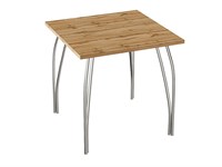 Стол обеденный квадратный TLC-1.2 (OC-11), столешница ЛДСП  Wotan Oak 2S, каркас Сталь  Aluminum Gloss,  742*750*750 sppr5VVTtoAR77513