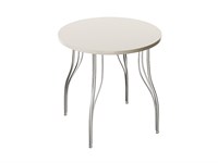 Стол обеденный круглый TLC-2.2 (ОС-12), столешница ЛДСП  Cashmere In 2S, каркас Сталь  Aluminum Gloss,  742*750*750 sppr5VVTtoAR77508